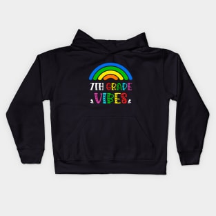 7th Grade Vibes Rainbow Back to School Kids Teacher Kids Hoodie